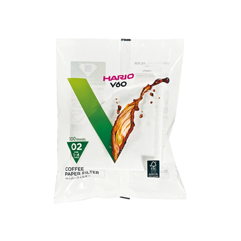 Hario V60-02 Bílé Papírové Filtry 100 ks